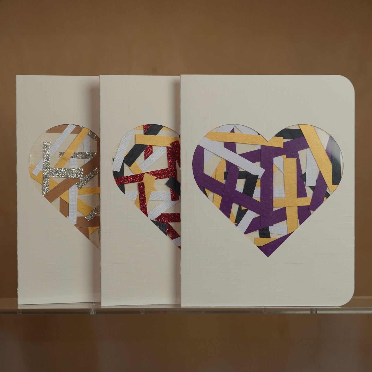 Heart confetti greeting card
