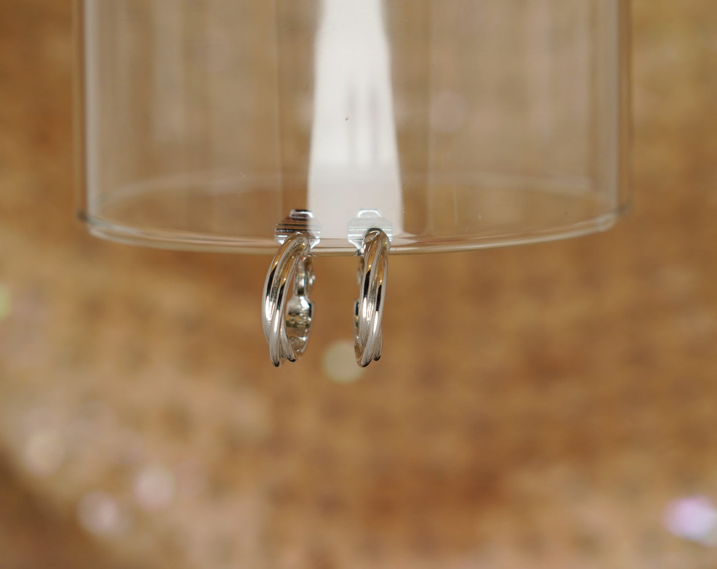 Silver hoop earrings