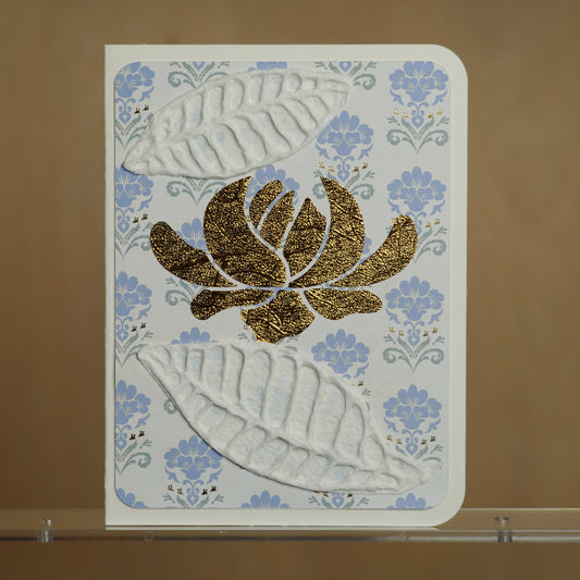 Blue lily greeting card