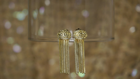 Golden chandelier jellyfish earrings