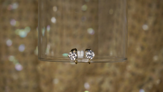 Cubic zirconia stud earrings