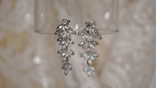 Drop rhinestones earrings