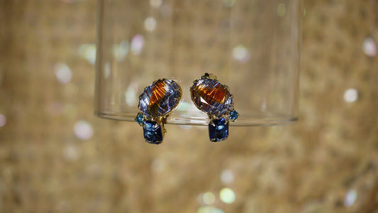 Fire blue earrings