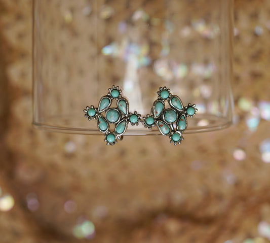 Burst of turquoise earrings